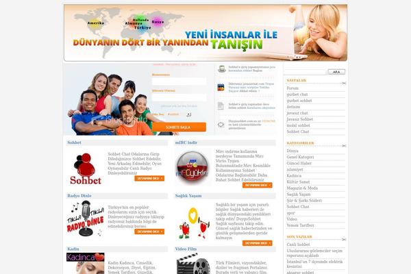 Sohbet theme site design template sample