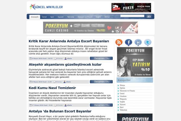 Megazine theme site design template sample