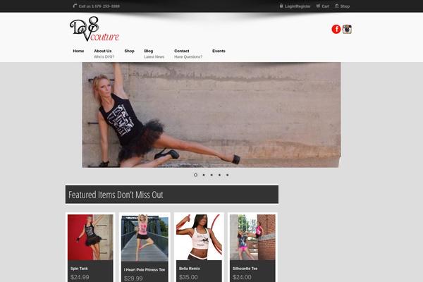 Couture theme site design template sample