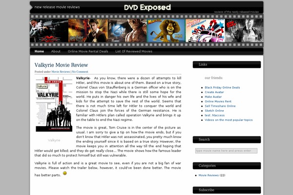 Movie World theme site design template sample