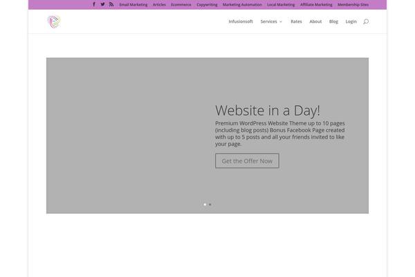 Divi theme site design template sample