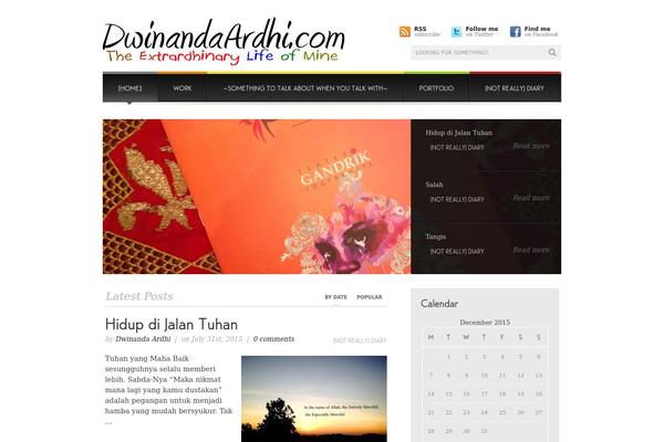 Lifestyle theme site design template sample
