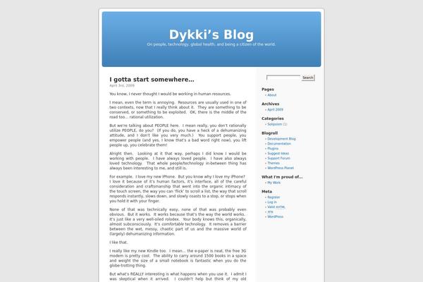 Default theme site design template sample