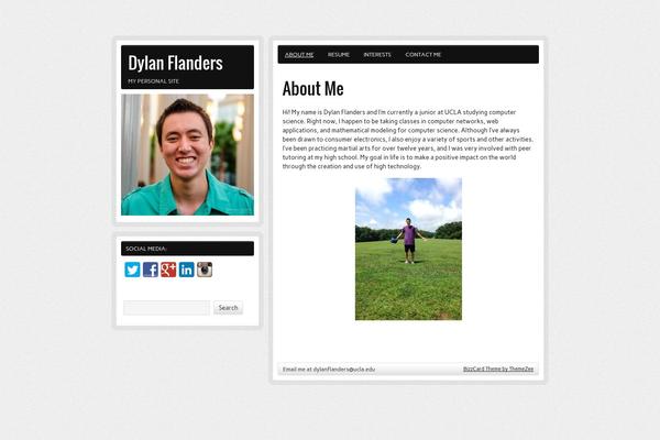 zeeBizzCard theme site design template sample