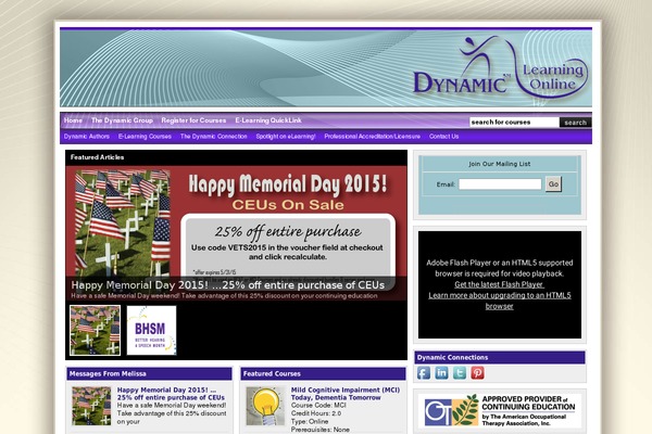 Dynamic theme site design template sample