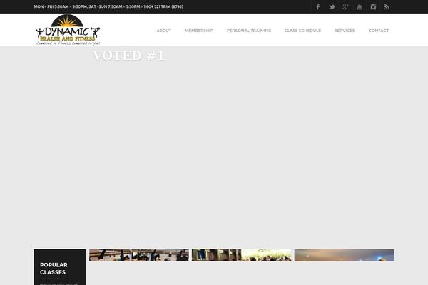 Fitness theme site design template sample