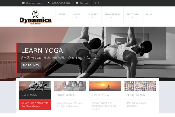 Fitness theme site design template sample