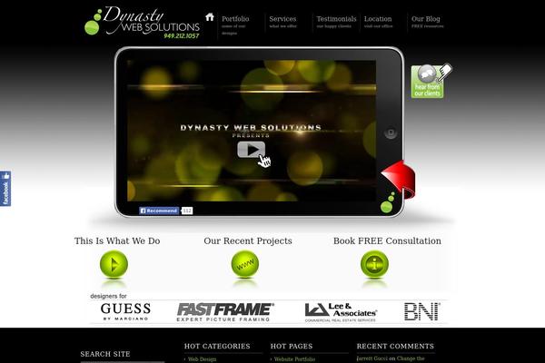 Site using Arscode-social-slider plugin