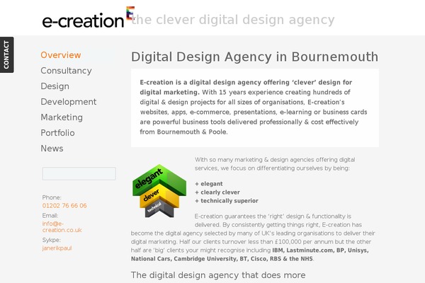 e-creation.co.uk site used ShapeShifter