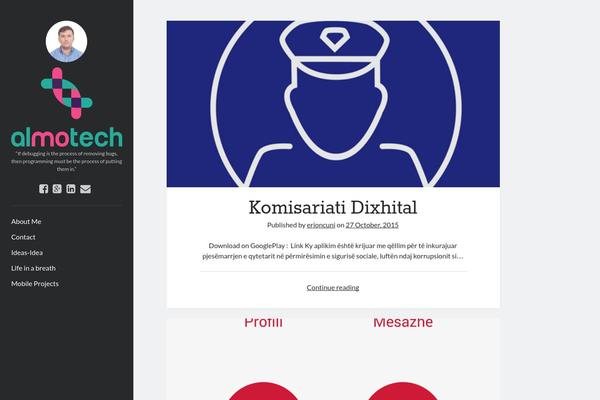 Author theme site design template sample