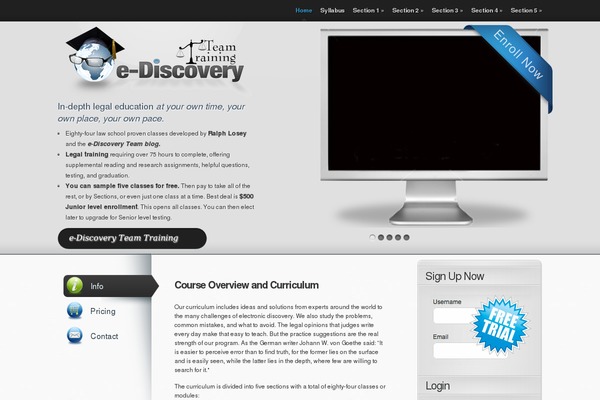 e-discoveryteamtraining.com site used The-writer