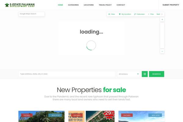 Wp Estate theme site design template sample