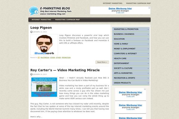 Readily theme site design template sample