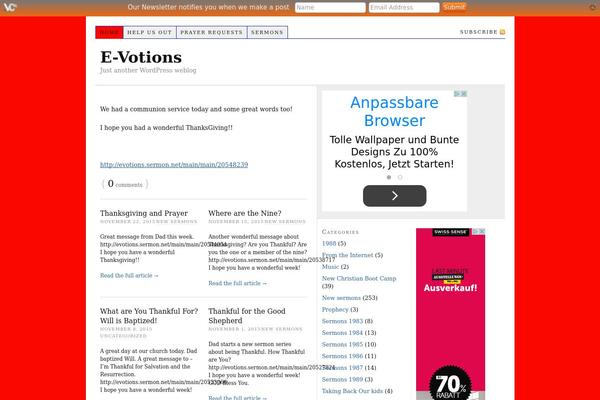Thesis 1.6 theme site design template sample