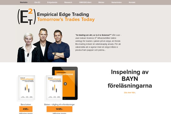 E2 theme site design template sample