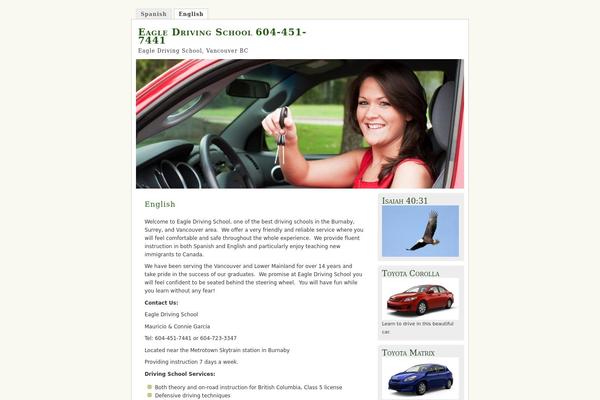 eagledrivingschool.ca site used Misty Look