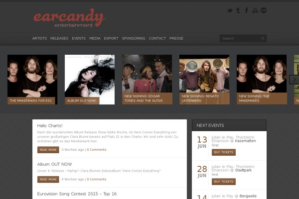 SoundRise theme site design template sample