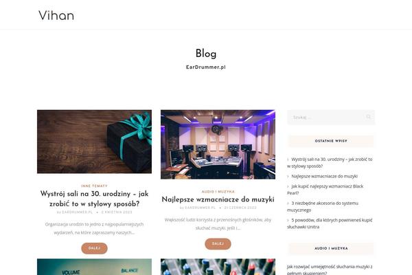 Site using Themestek-vihan-extras plugin