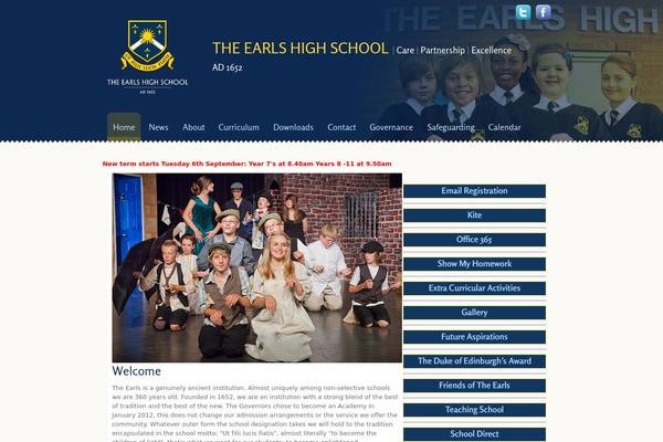 earlshighschool.org site used Caja