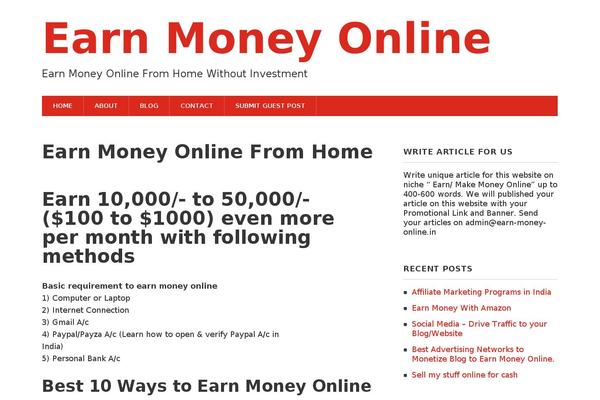 earn-money-online.in site used Modern Business