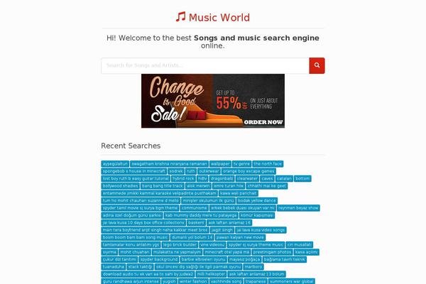 Header theme site design template sample