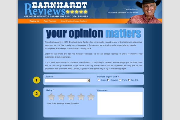 earnhardtreviews.com site used Reviews