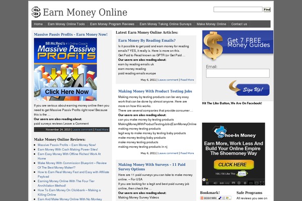 earnmoneyprograms.com site used Wordpress_magazine
