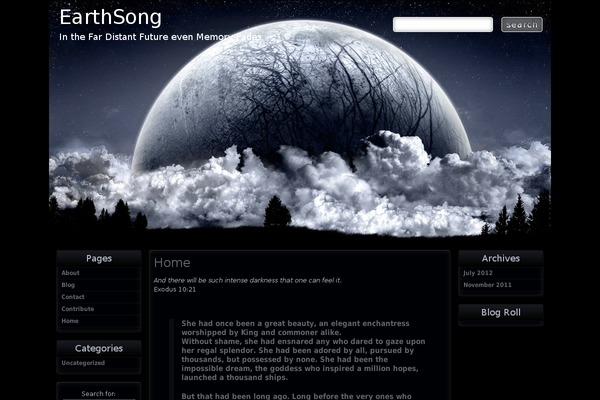 earth-song.net site used Dark_planet_theme