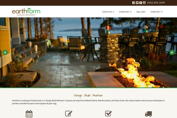 earthform.ca site used Lake-divi-child