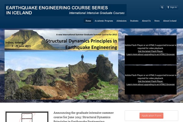 Academy theme site design template sample