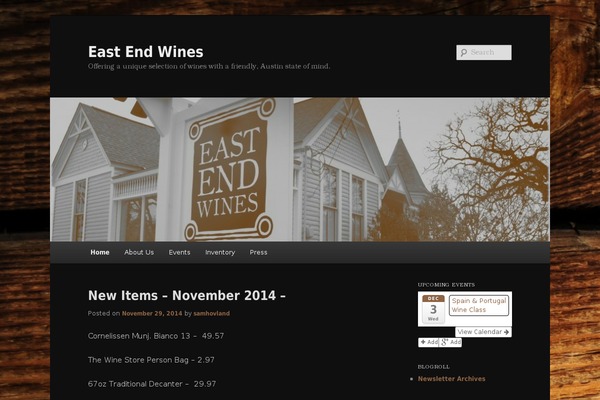 Twenty Eleven theme site design template sample