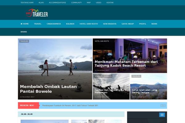 eastjavatraveler.com site used Theme2017