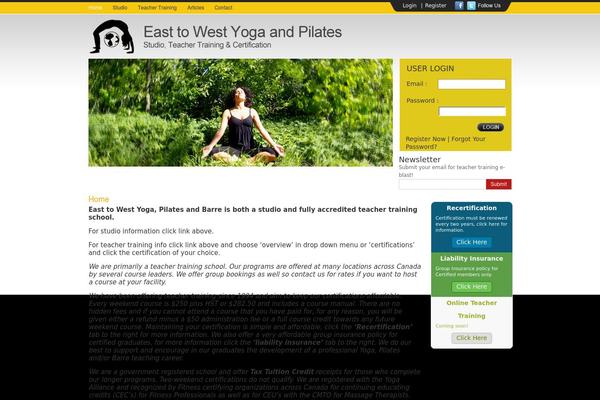 Yoga theme site design template sample