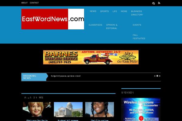 Magazine theme site design template sample