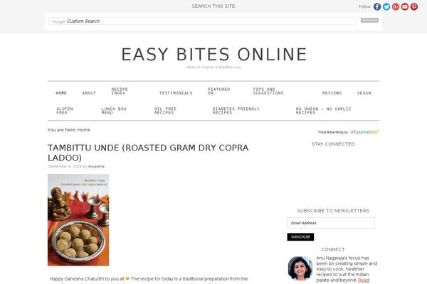 Foodie Pro theme site design template sample