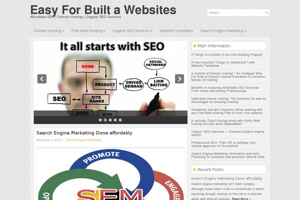 Seomarketing theme site design template sample