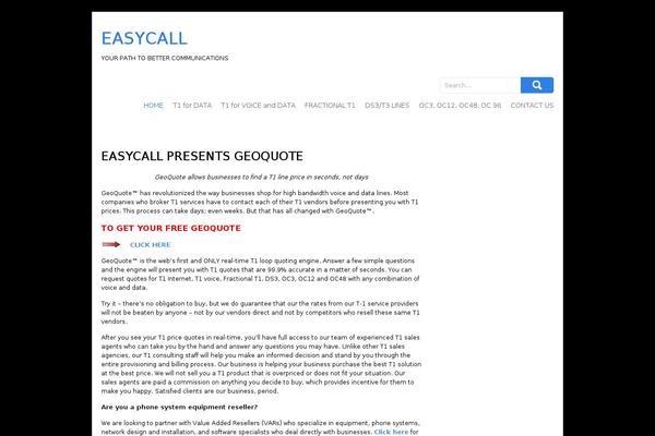 easycall.net site used Twenty Seventeen