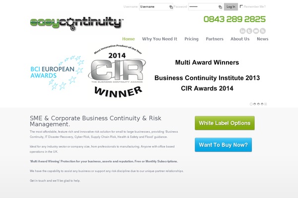easycontinuity.co.uk site used CStar Design