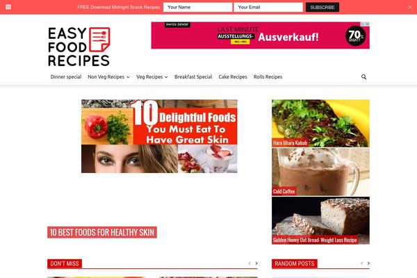 Blossom-recipe theme site design template sample