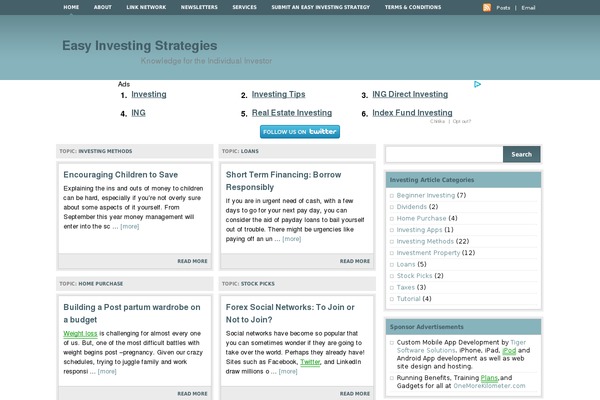 easyinvestingstrategies.com site used Turnout
