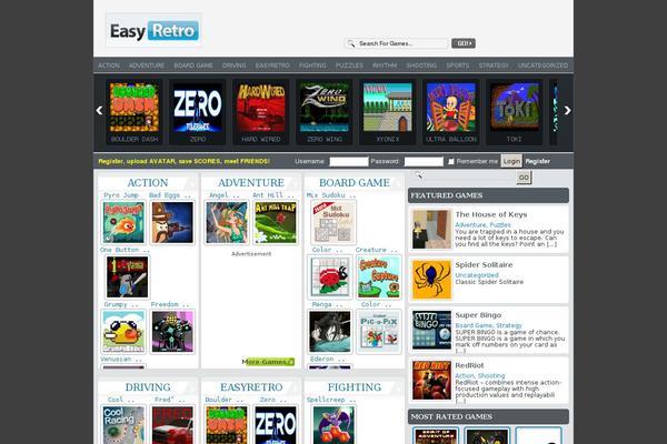FunGames theme site design template sample