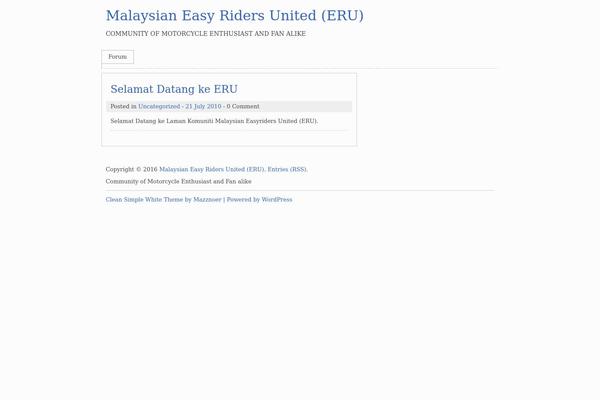 easyridersunited.com site used Clean Simple White
