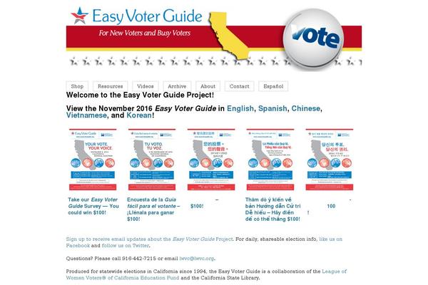 easyvoterguide.org site used SpringBoard