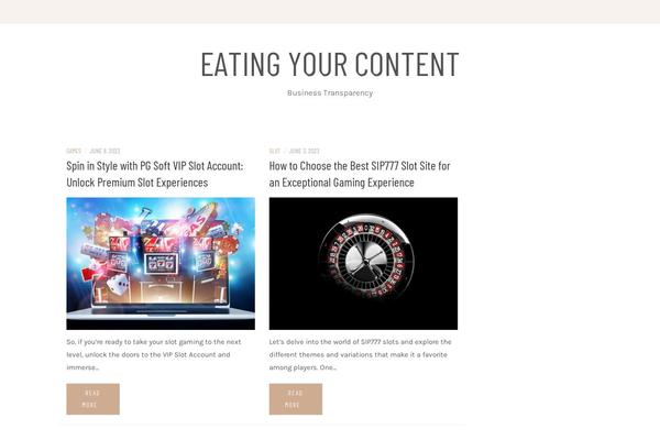 eatingyourcontent.com site used Patricia Blog