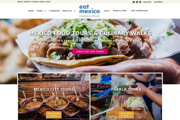 eatmexico.com site used Tourismtiger-theme