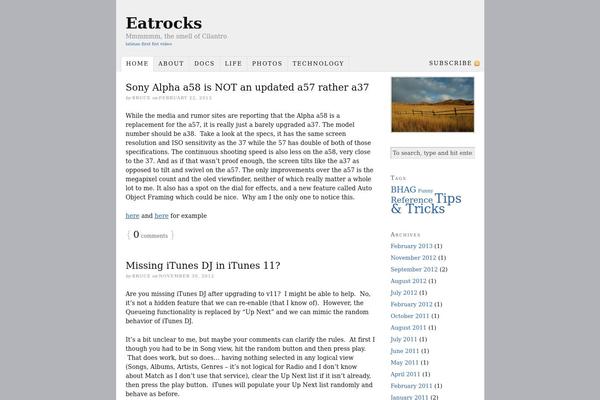 eatrocks.com site used Thesis 1.7