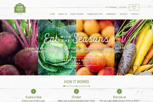 eatwiththeseasons.com site used Farmhousefoods