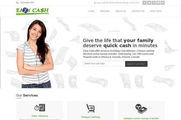 eazycash.ca site used Themex
