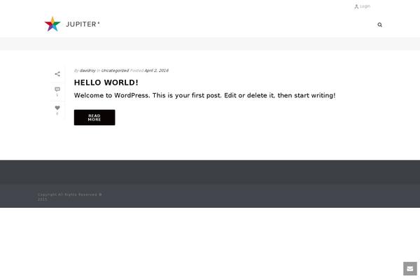 Jupiter theme site design template sample