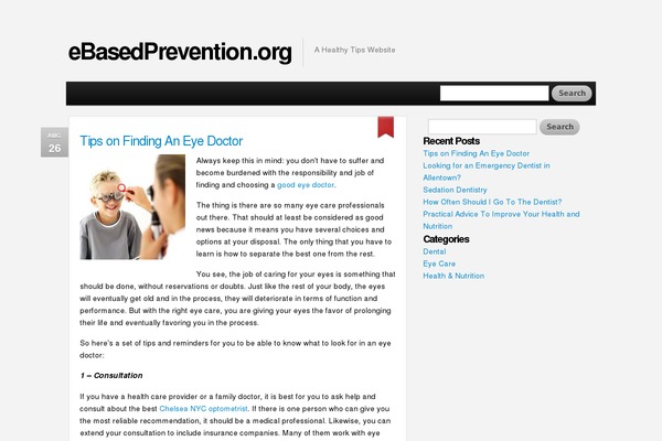 ebasedprevention.org site used Simon WP Framework